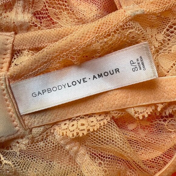 GapBody Love Peach Lace Bralette, Size: Small - Picture 3 of 3